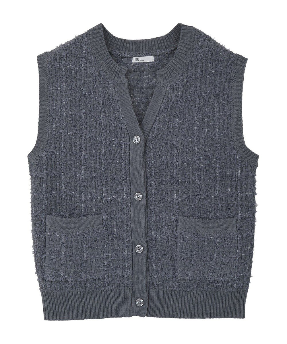 CRAFT STANDARD BOUTIQUE ツイード編みニットベスト 