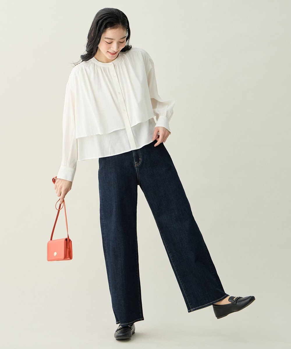 ANY ラッフルクロップドシャツ 