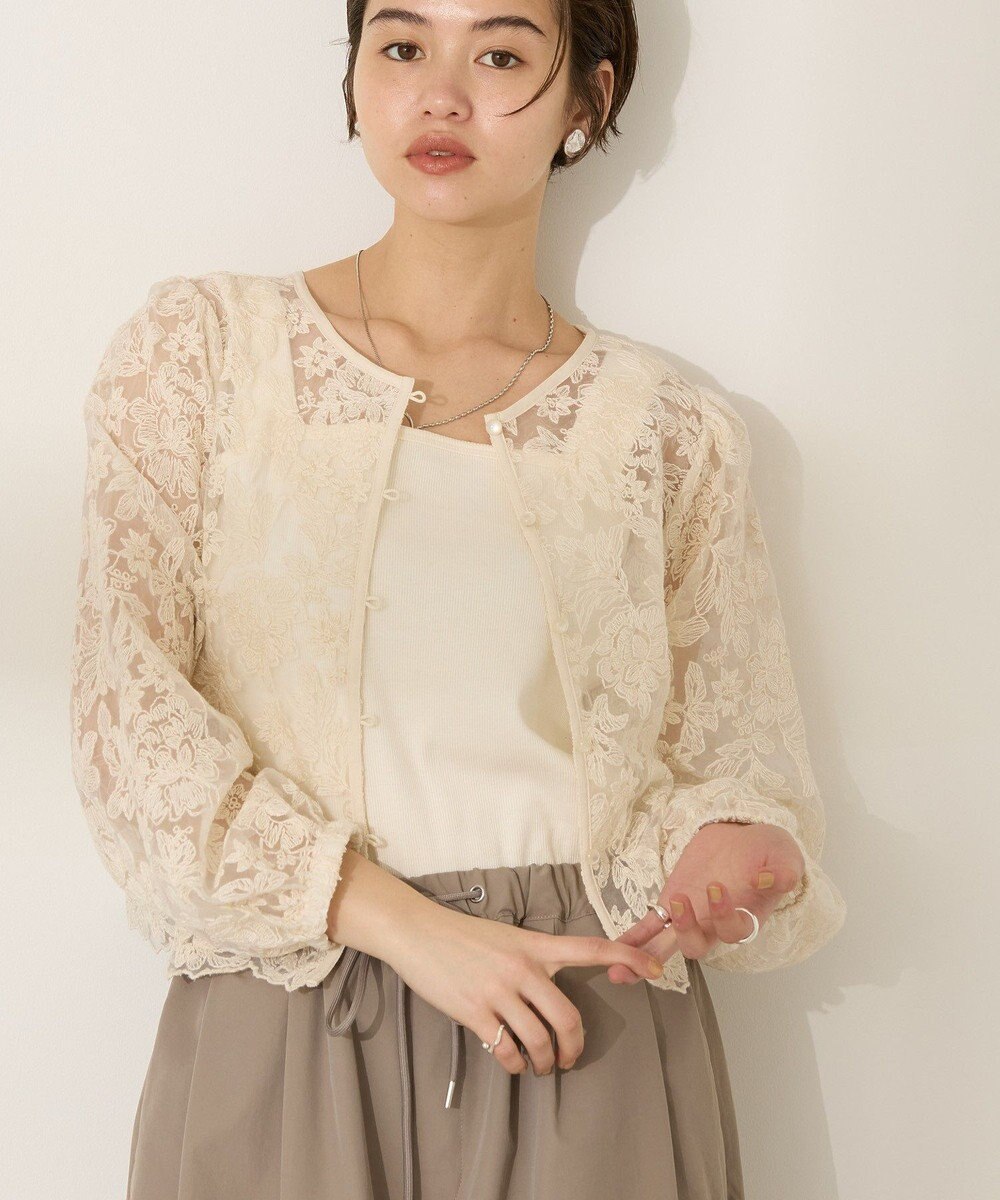 AMERICAN HOLIC 前後２WAYシアーレースブラウス 