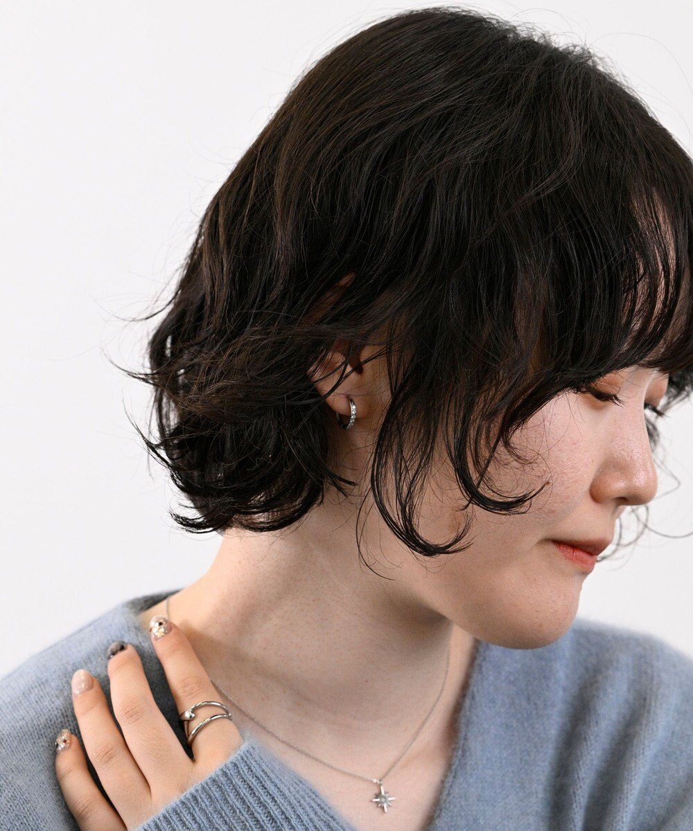 blancotokyo 【金属アレルギー対応】ジルコニアフープピアス CLARA 