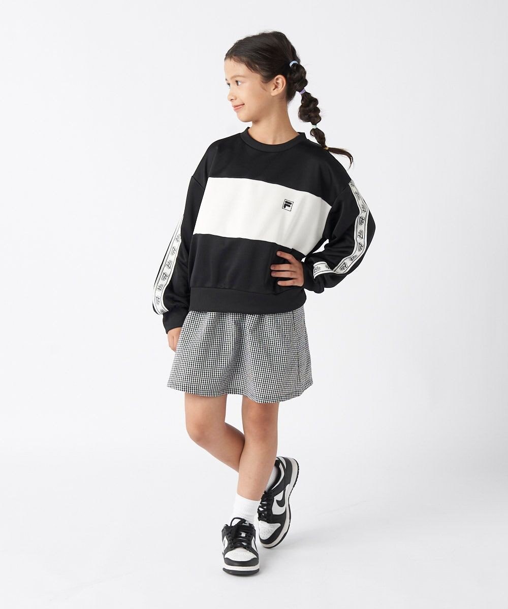 OP／FILA 【FILA】モノクロカラークルーネックスウェット/キッズ 
