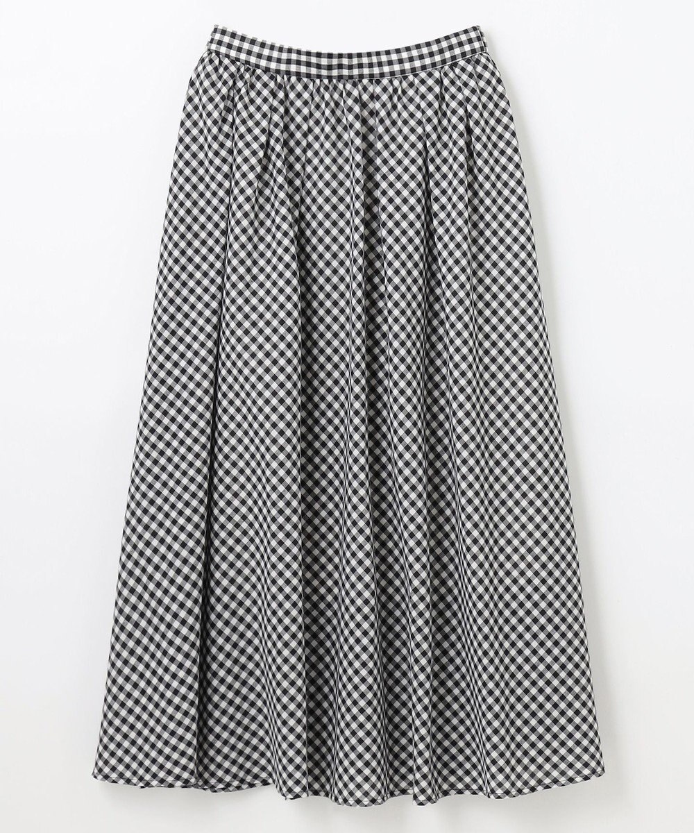 ANY L 【ウエストゴム】シャンブレーライクフレアスカート 