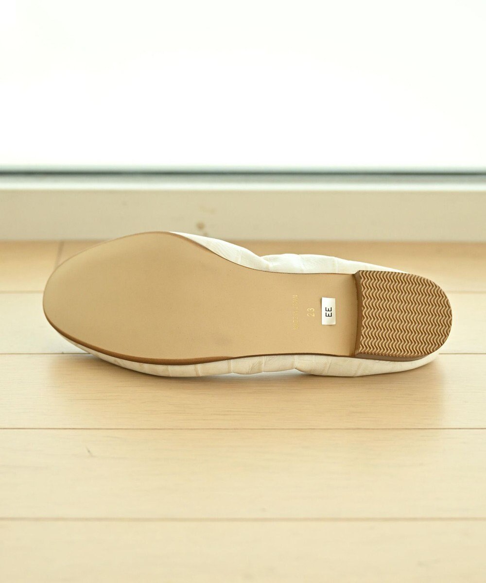 nouvelleRobe Oū 【本革・高反発】Round ラウンドトゥ 型押しバレエシューズ 