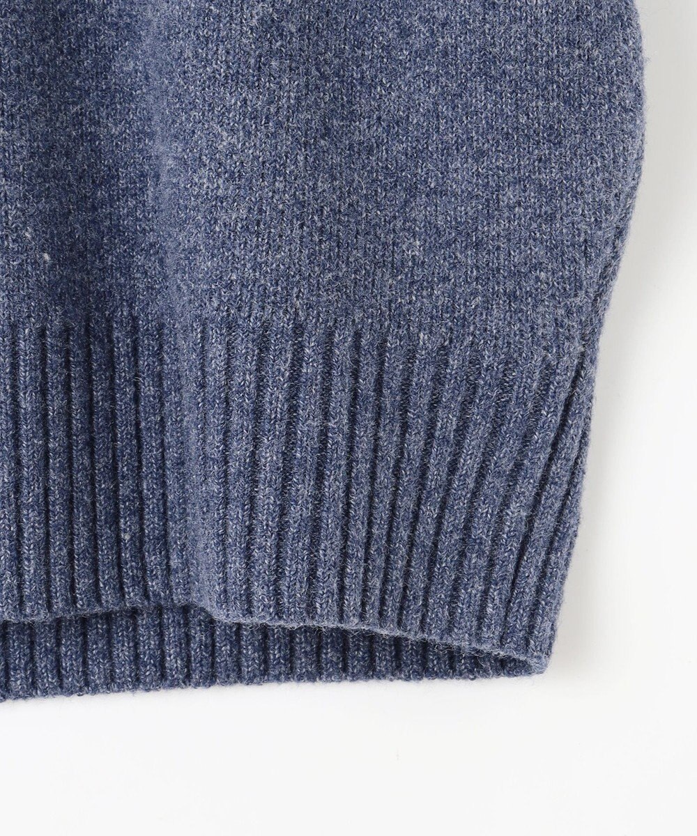 Feroux 【洗える】リボン柄ハイネック プルオーバーニット 