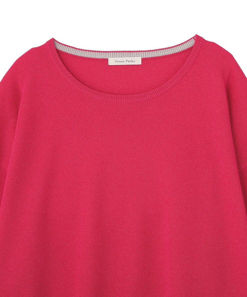 Green Parks 七分袖機能ニットプルオーバー 
