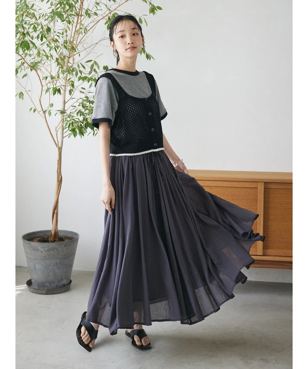 CRAFT STANDARD BOUTIQUE 配色メッシュニットビスチェ 