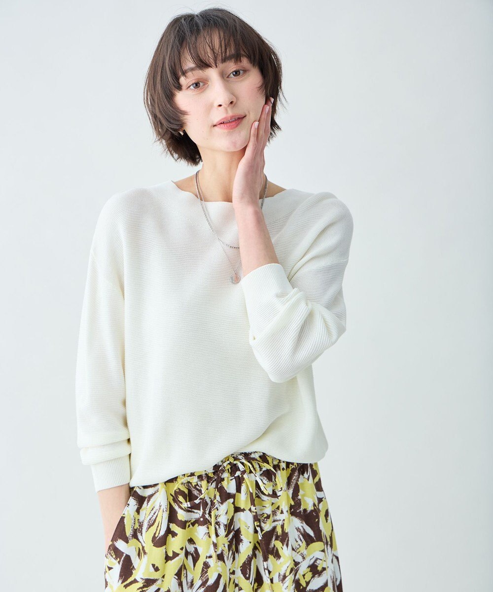 ANY L アクリルガーターニット 