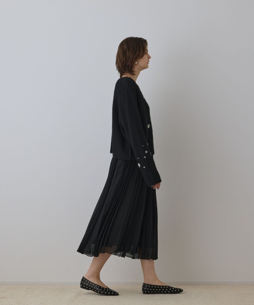 GRACE CONTINENTAL メッシュプリーツスカート 