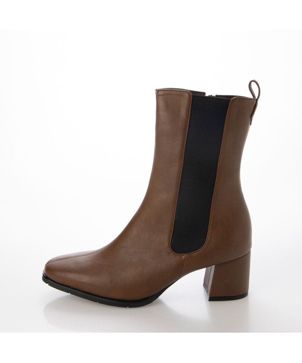 MODE ET JACOMO <carino>【レイン対応】フレアヒールサイドゴアブーツ 