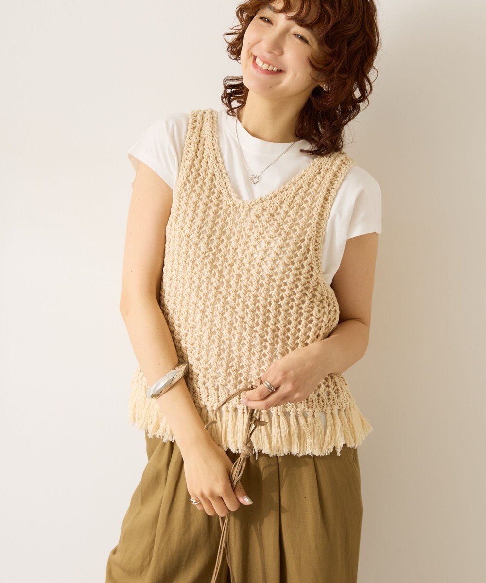 AMERICAN HOLIC 【前後2WAY】フリンジショートベスト 