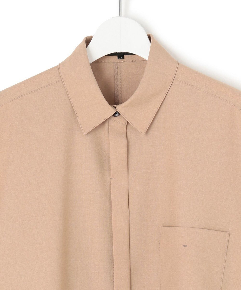 23区 L 【洗える】TWマットクロス ポンチョシルエット シャツ 