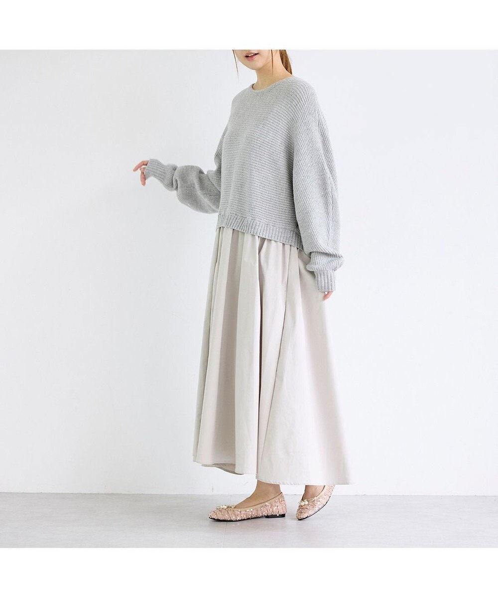 MODE ET JACOMO <carino>パールビジュー付きデザインバレエ 