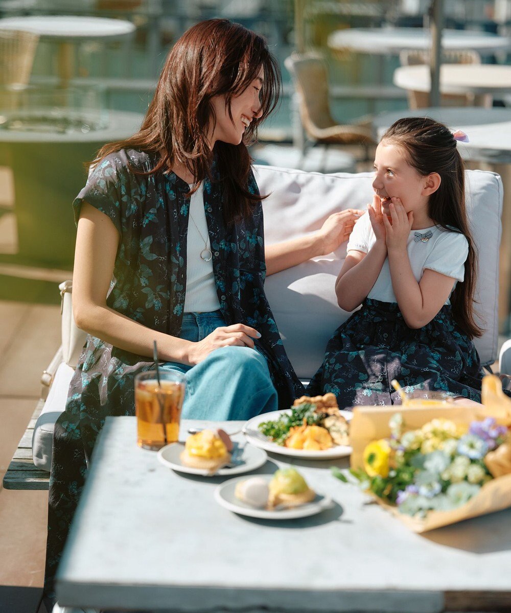 ANY KIDS ドッキング レトロ花柄 ワンピース 