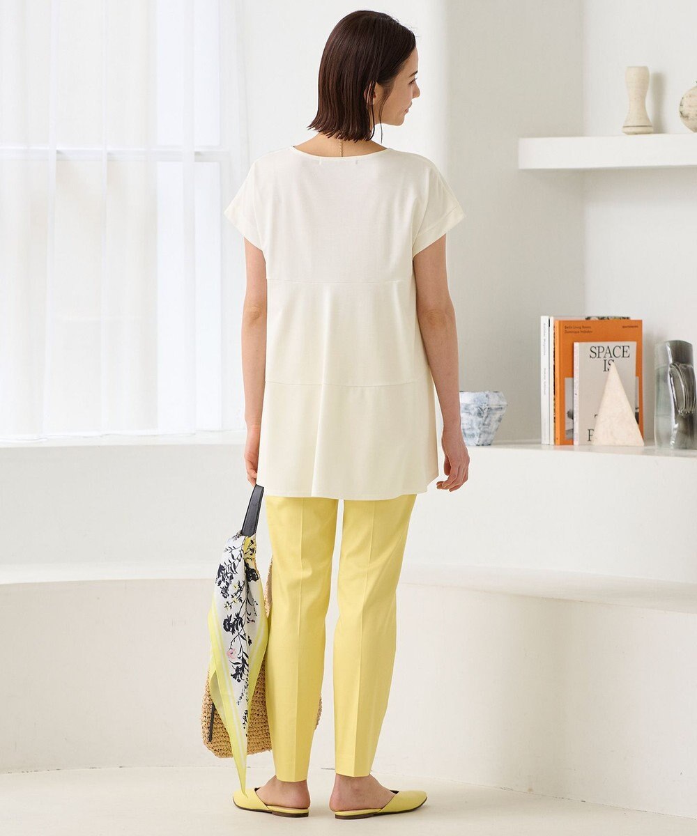 自由区 【XSサイズ~/洗える】ドレーピーポンチフレンチスリーブ カットソー 