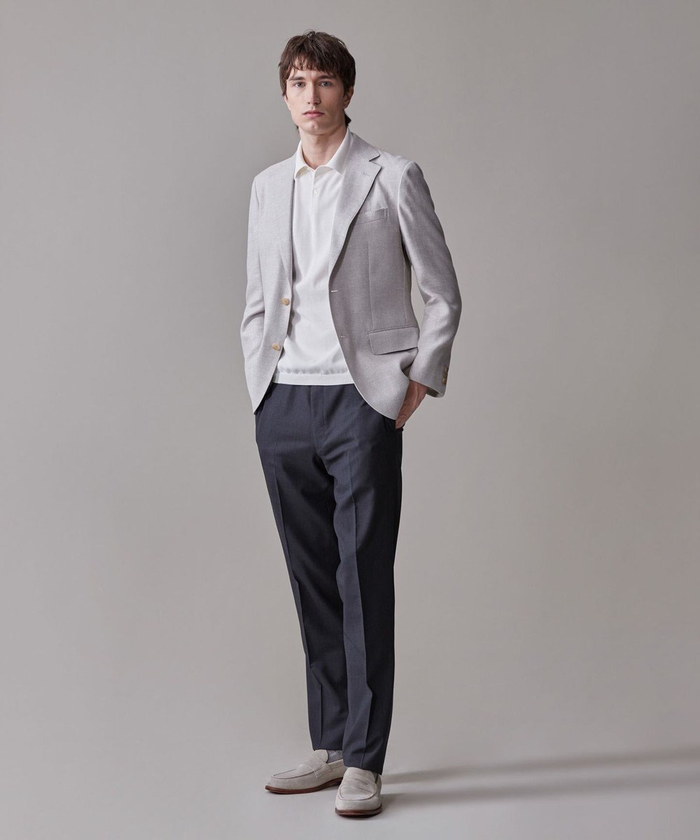 J.PRESS MEN 【Peppin Merino Comfort】【ウォッシャブル可 / 折り目加工】プレーンウィーヴ スラックス / ノータック 