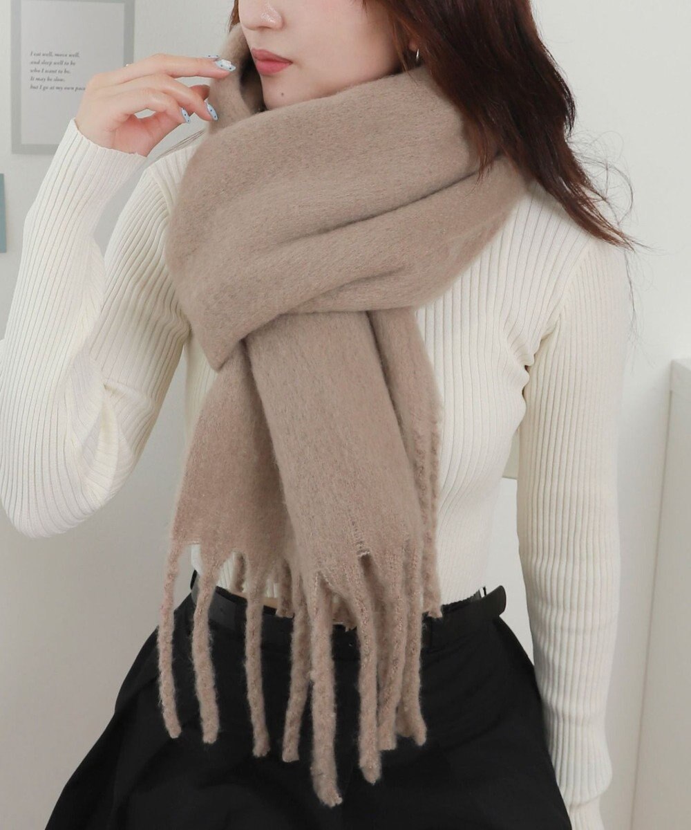 WEGO 【マフラー/ユニセックス着用】ワイドフリンジストール 