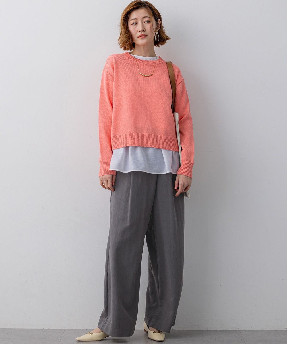 23区 【先行予約】ナチュラルコットンベア シアードッキング カットソー 