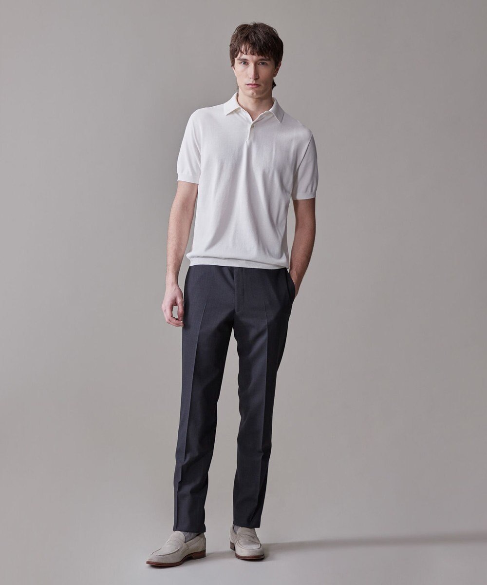 J.PRESS MEN 【Peppin Merino Comfort】【ウォッシャブル可 / 折り目加工】プレーンウィーヴ スラックス / ノータック 