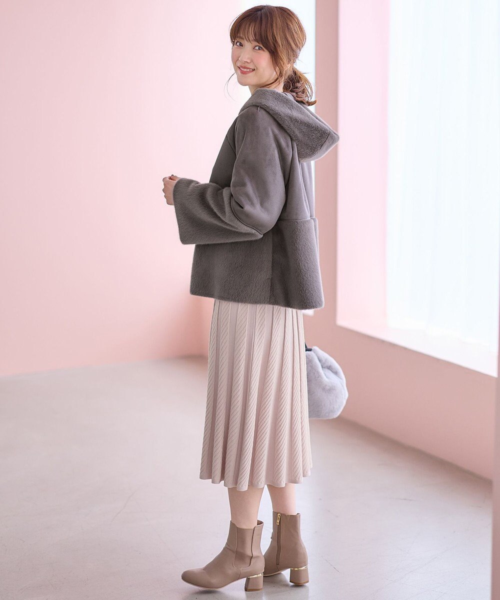 ANY SIS 【大人百花・美人百花掲載】Luxuryフェイクムートン コート 