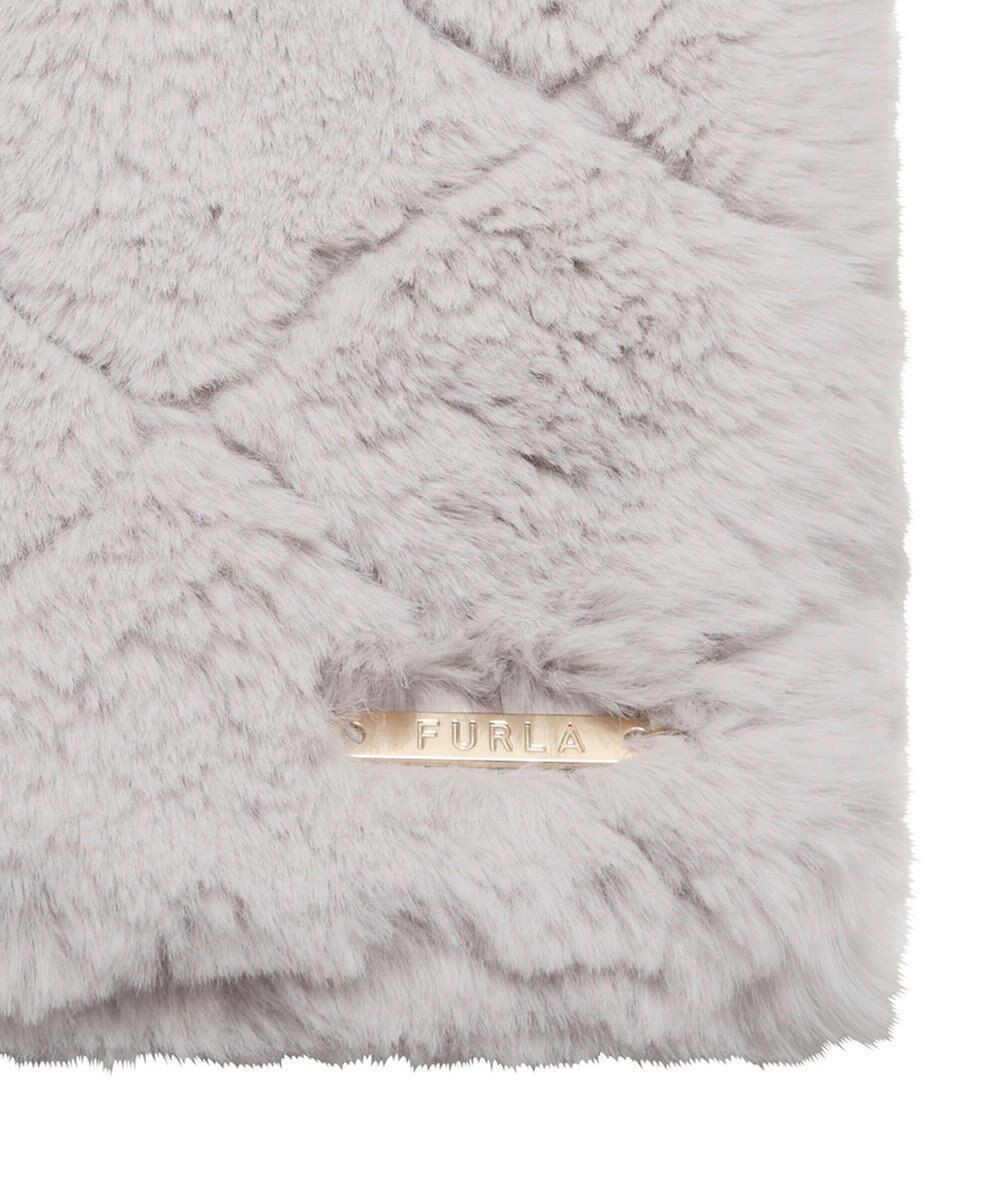 MOONBAT FURLA フェイクファーキルティング風マフラー 