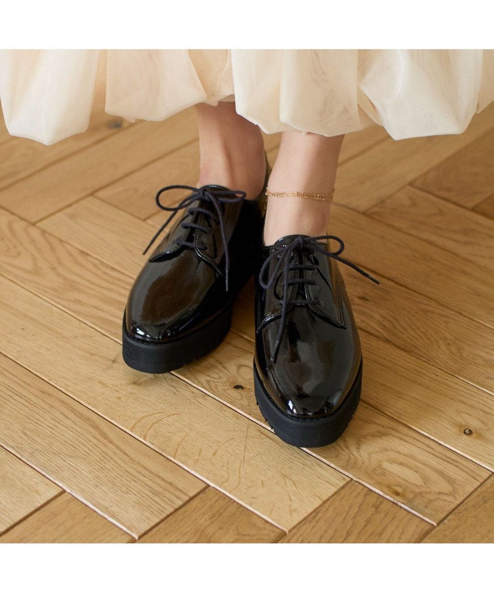 MODE ET JACOMO <carino>【レイン対応】レースアッププラットフォーム 