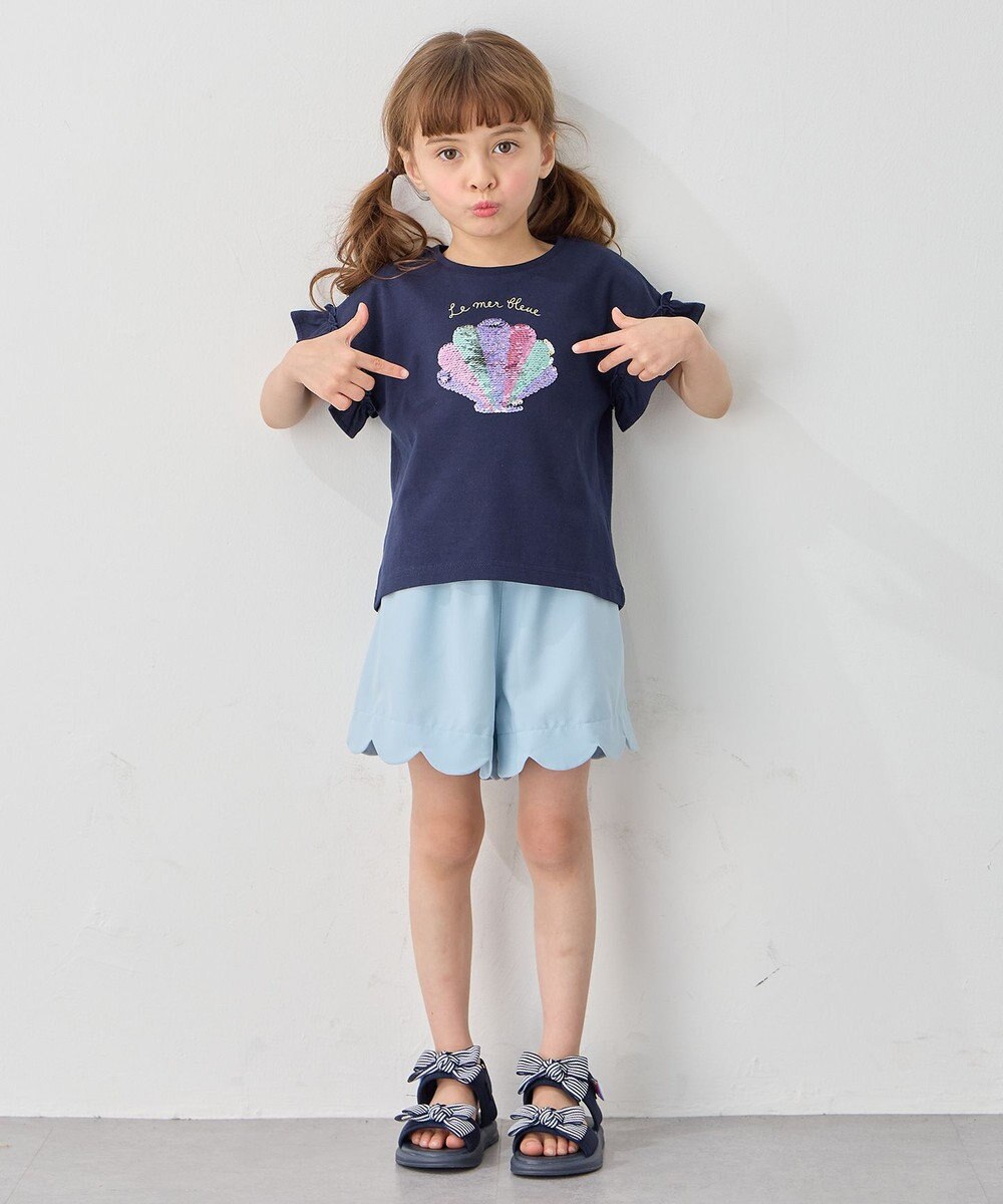 ANY KIDS 接触冷感 しろくま ミラクルスパンコール Tシャツ 