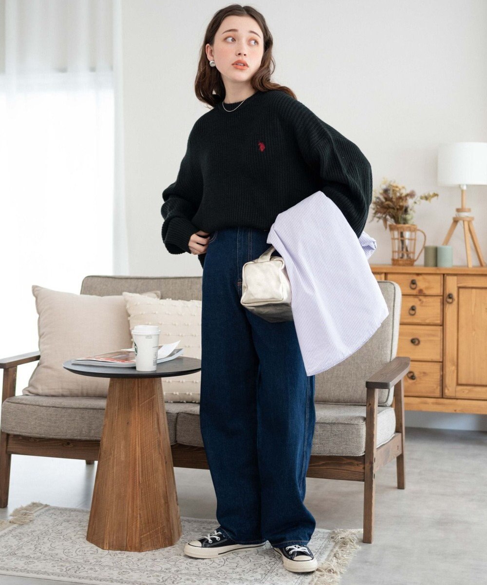 WEGO U.S. POLO ASSN.|別注畔編みニットプルオーバー 