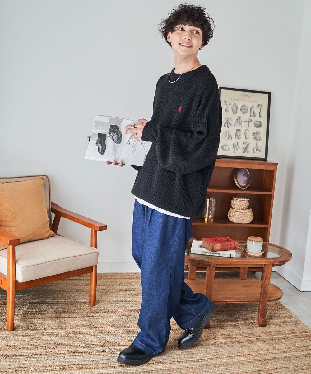 WEGO U.S. POLO ASSN.|別注畔編みニットプルオーバー 