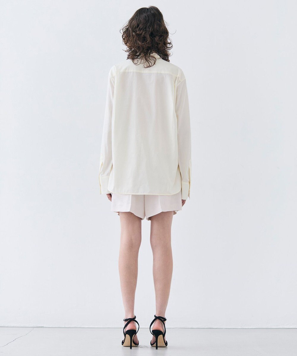 BEIGE， 【洗える】CLOVER / コットンバックボウタイブラウス 