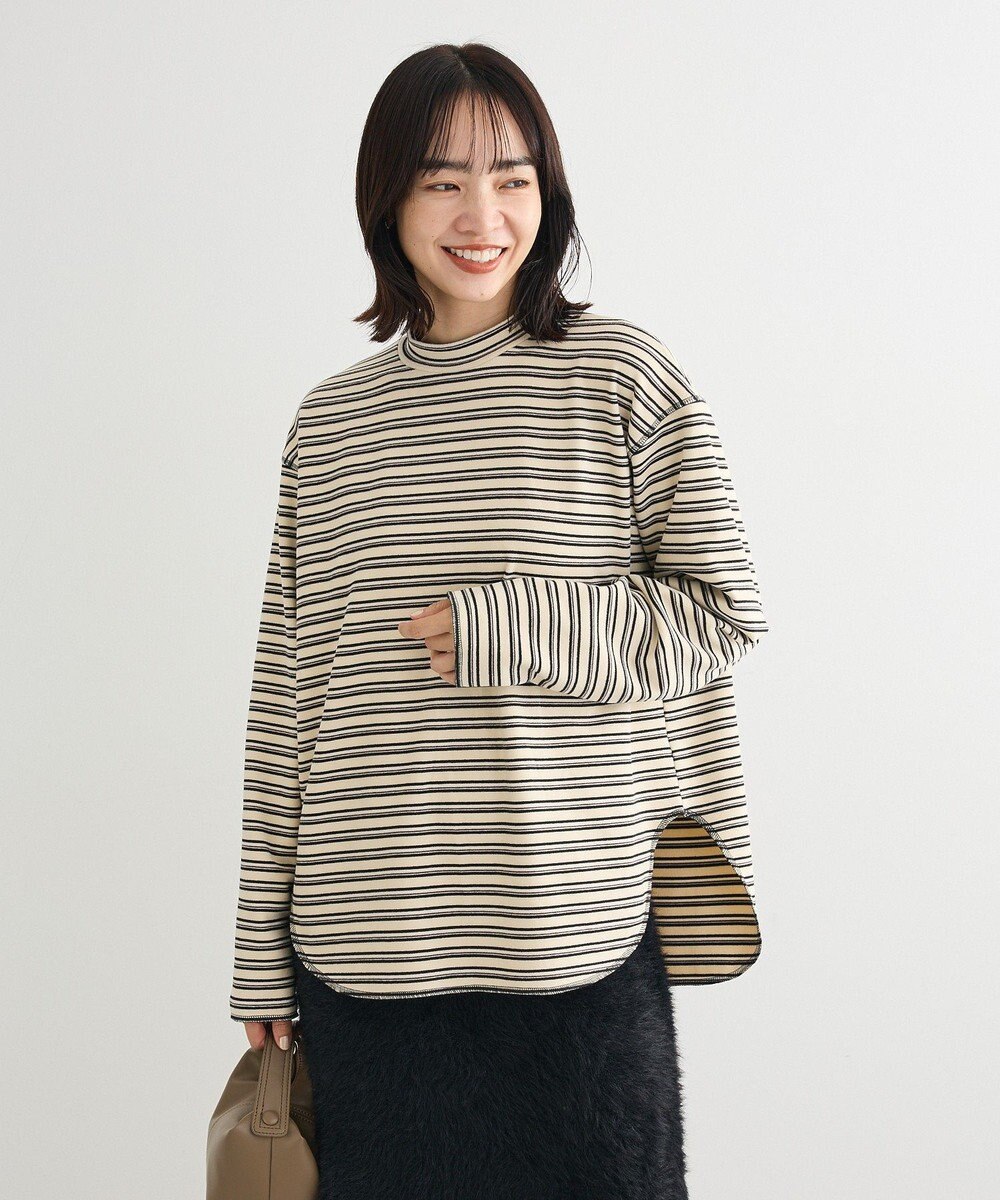 Green Parks なめらかタッチマルチボーダープルオーバー 