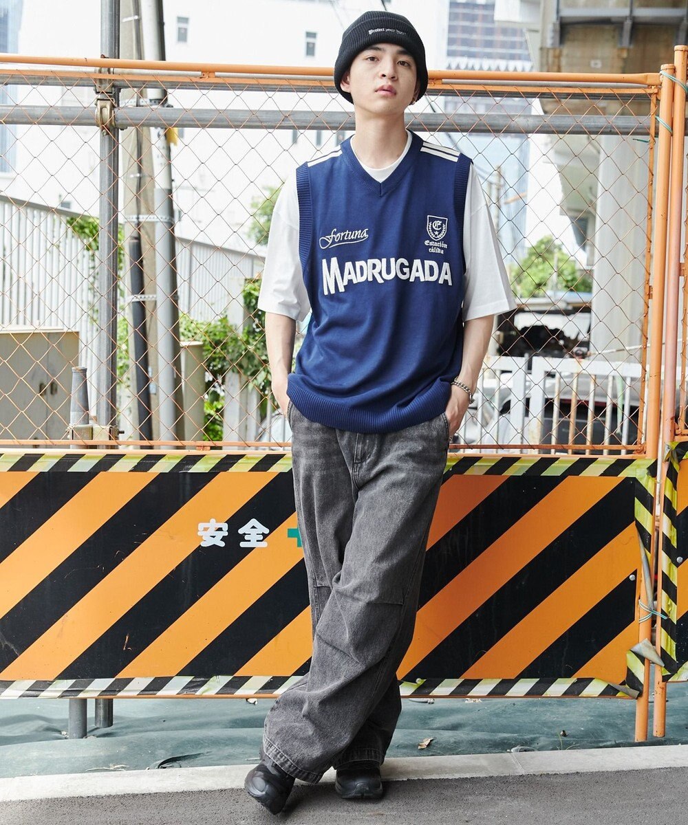 WEGO 【ユニセックス着用ITEM/2点セット】アンサンブルゲームロゴニットベスト 