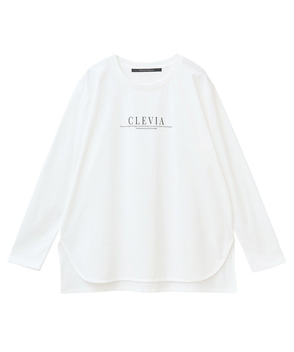 YECCA VECCA ラウンドヘム長袖ロゴTee 