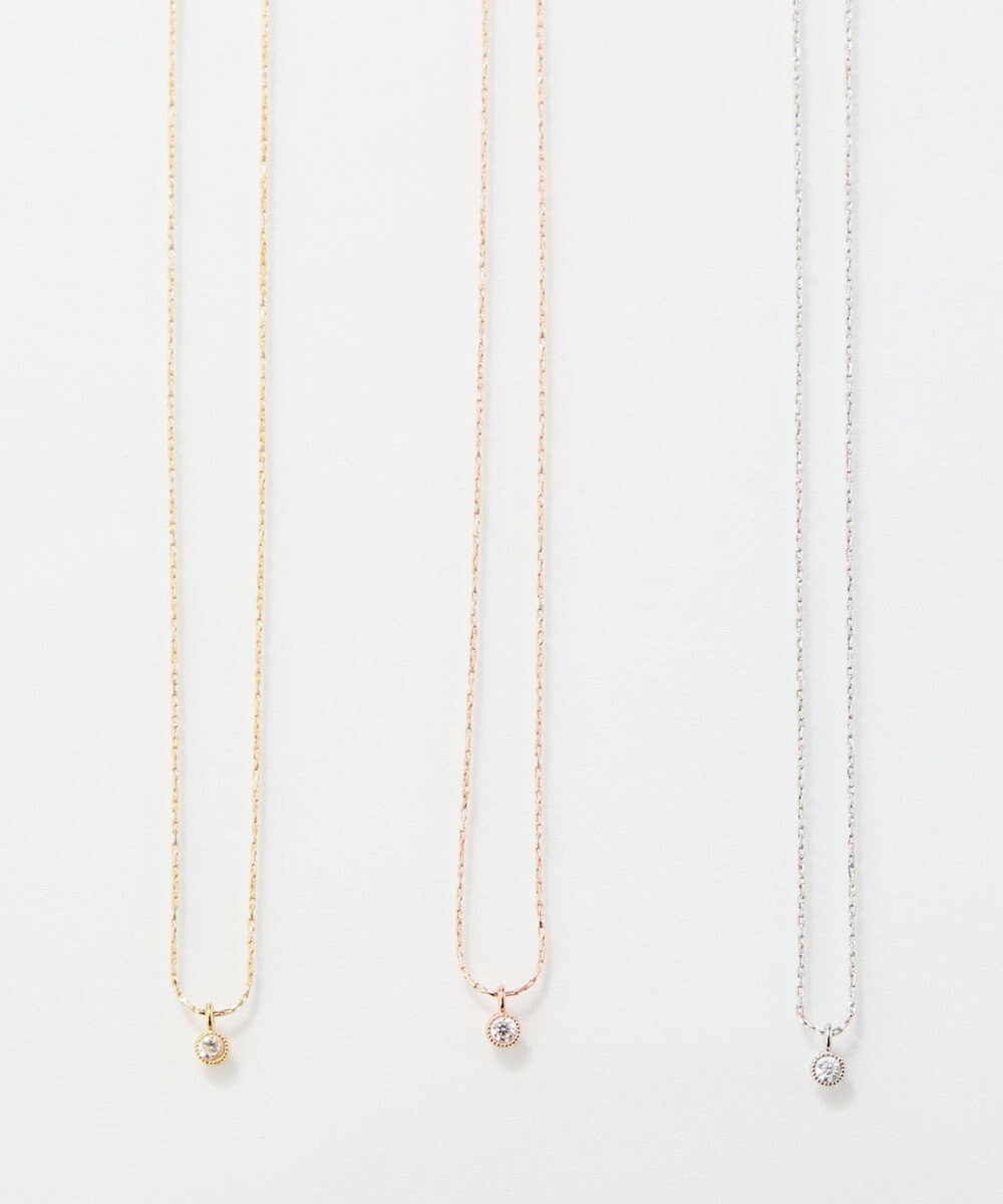 Phoebe 【金属アレルギー対応】シャイニーフチミルネックレス　シルバー 