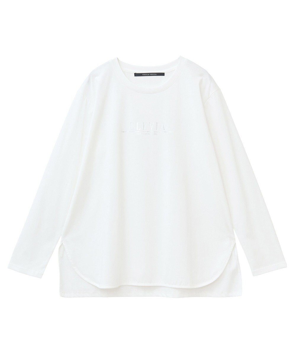 YECCA VECCA ラウンドヘム長袖ロゴTee 
