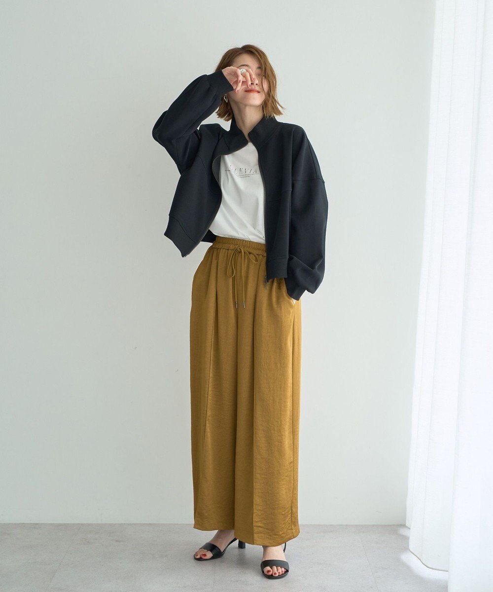 YECCA VECCA ラウンドヘム長袖ロゴTee 