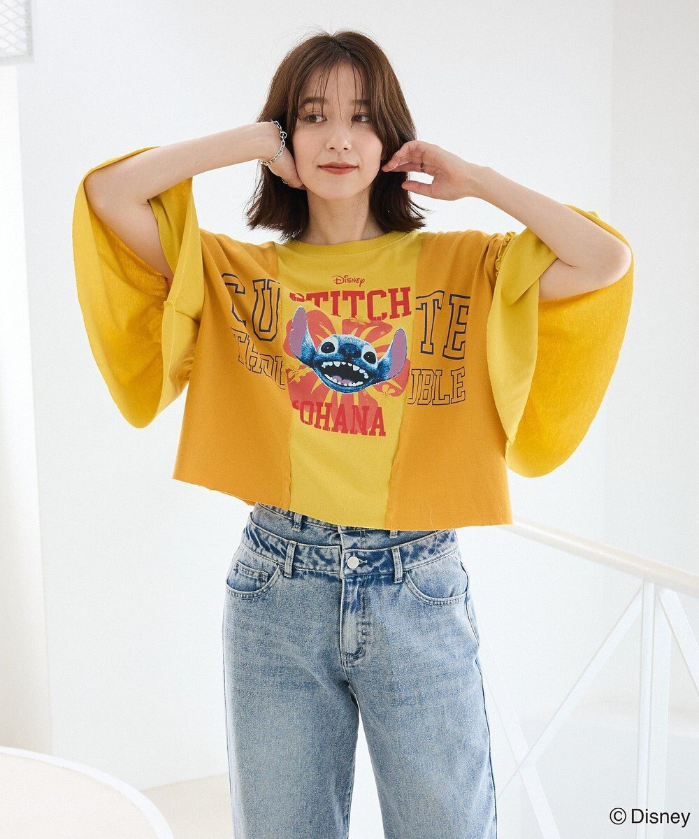 Green Parks スティッチ／リメイク風ドッキングＴシャツ 