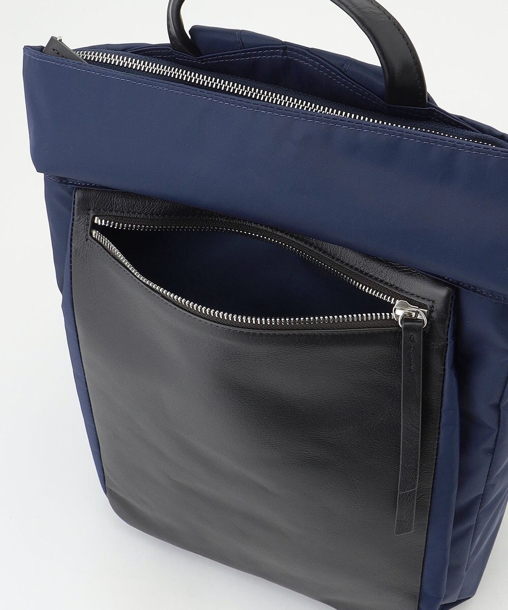 Y'SACCS ナイロン牛革リュック 