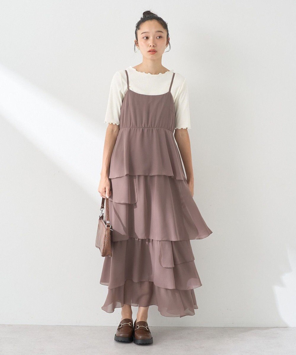 earth music&ecology アシンメトリーティアードワンピース 