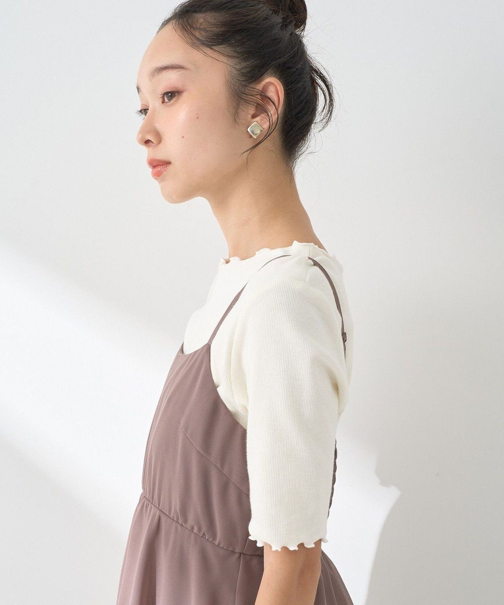 earth music&ecology アシンメトリーティアードワンピース 