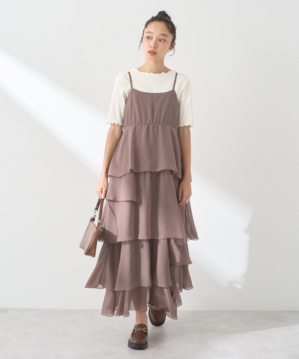 earth music&ecology アシンメトリーティアードワンピース 