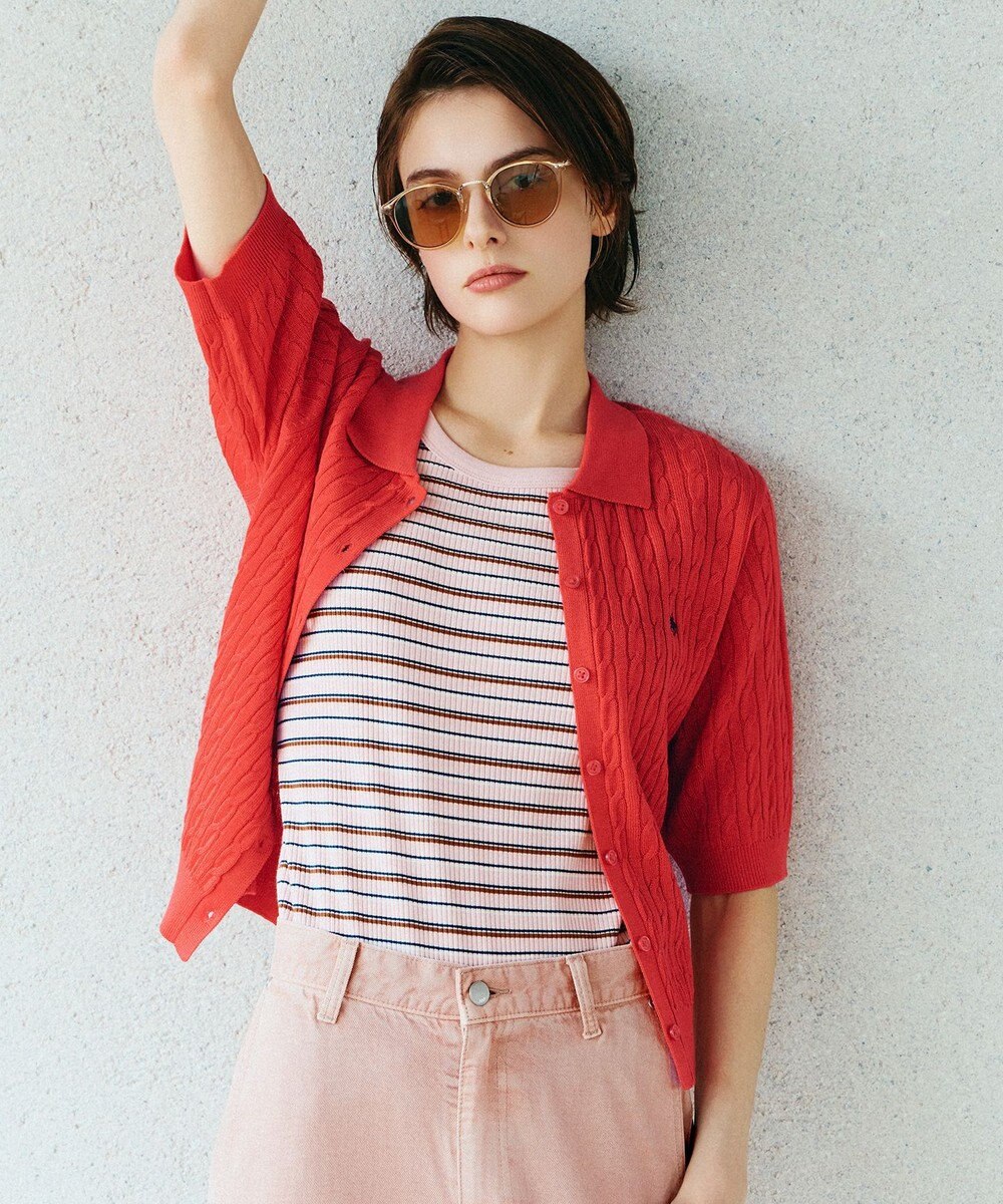 ANY 【POLO BCS別注】ケーブルニットポロ 