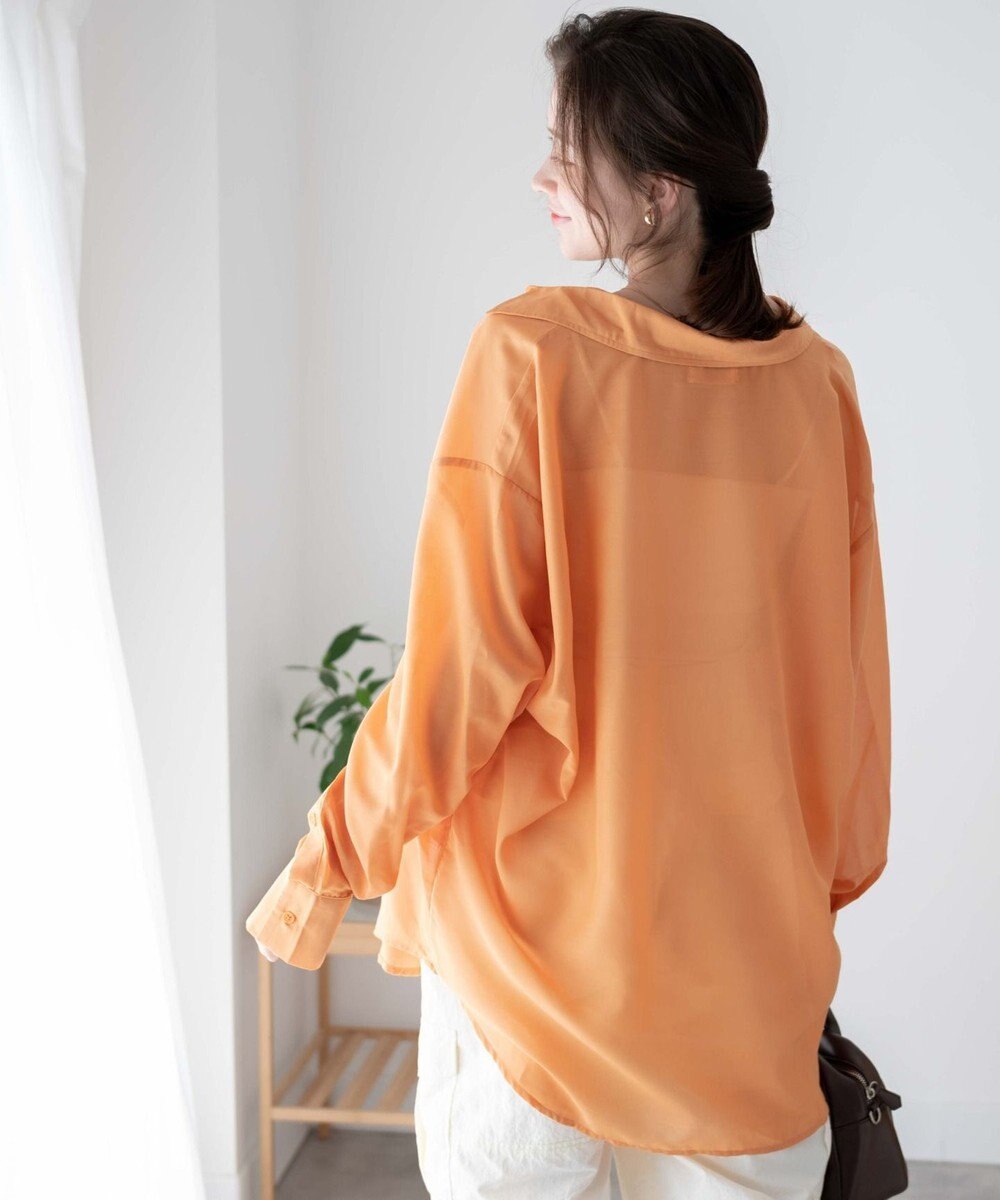 WEGO ボリュームスリーブシアーシャツ 