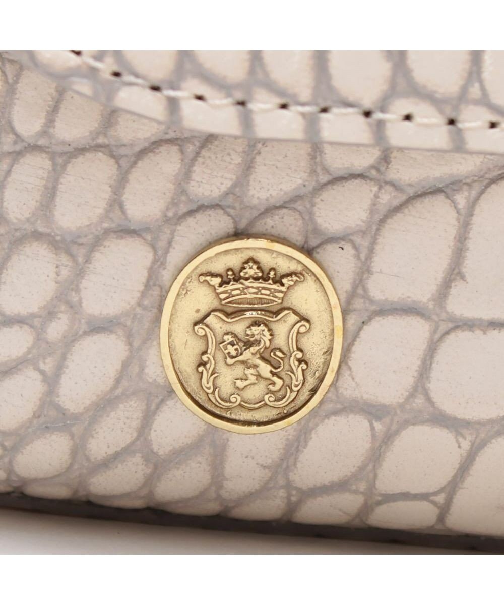 A.D.M.J. 【牛革】クロコ型押しラウンドクラッチショルダー 