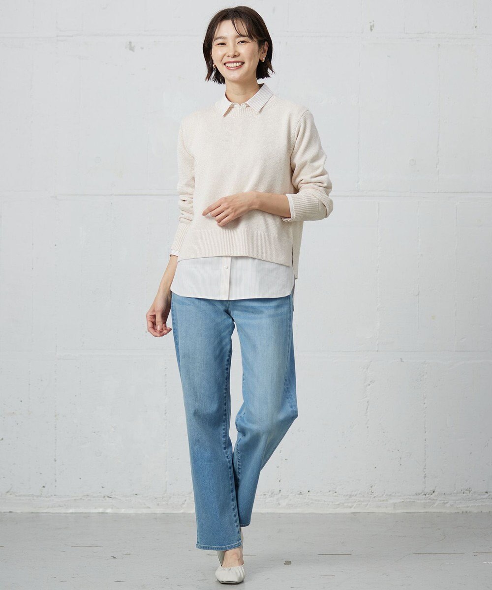 J.PRESS LADIES S 【洗える】Reeves  Shine クルーネック ニット 