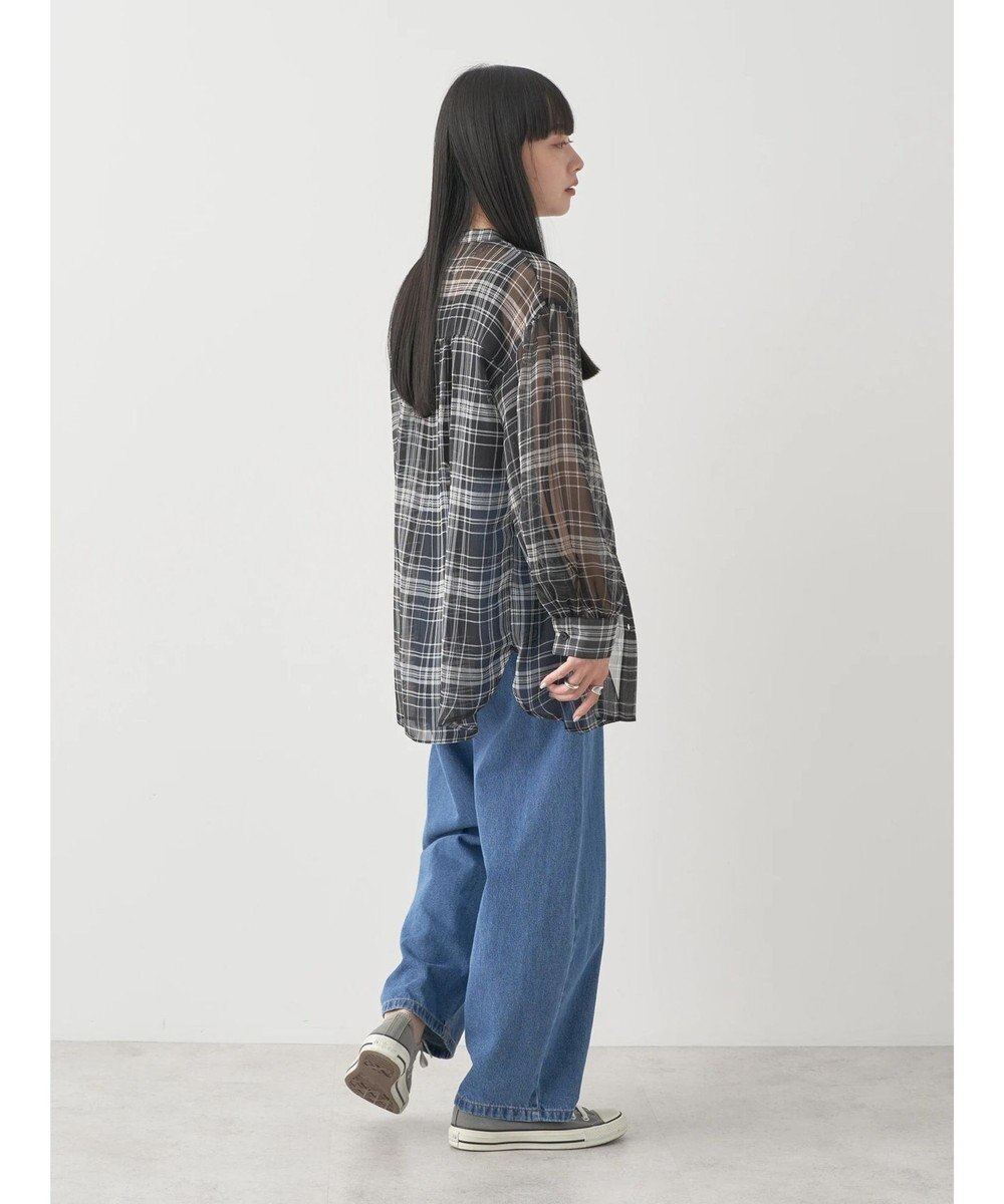 earth music&ecology シアーチェックシャツ 