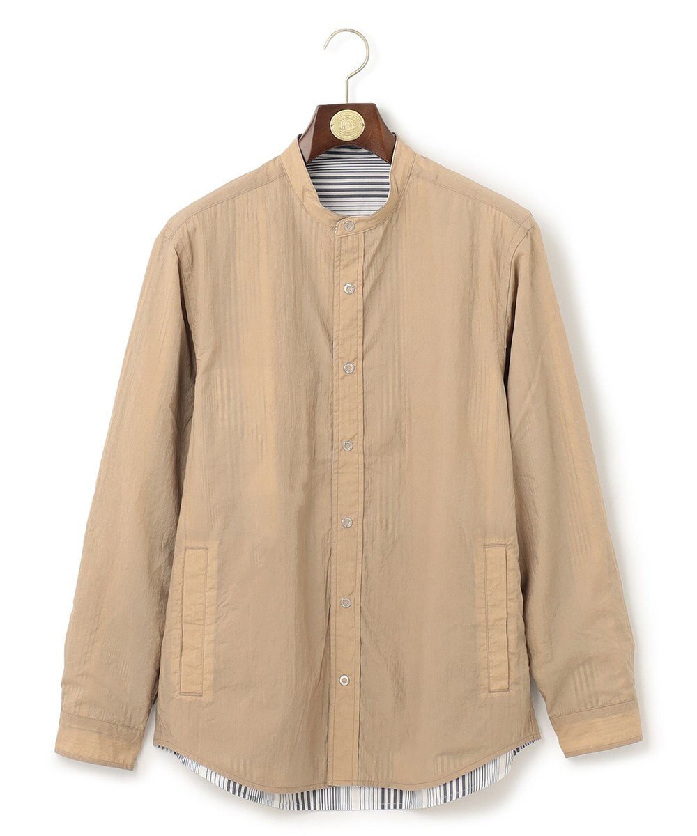 J.PRESS MEN バンドカラーリバーシブル シャツブルゾン 