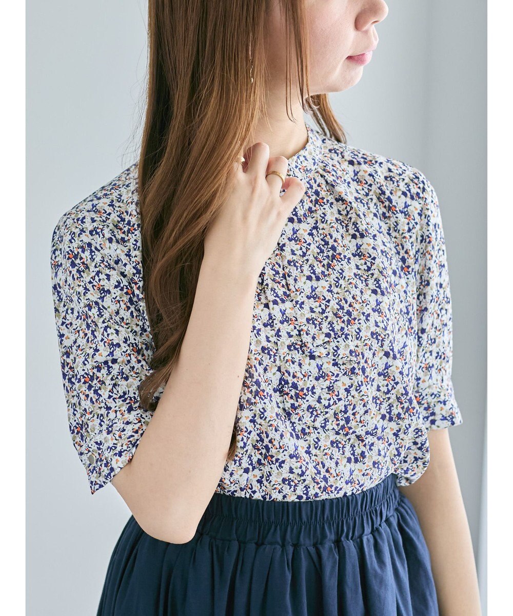 Te chichi パターンアソート5分袖ボウタイブラウス 