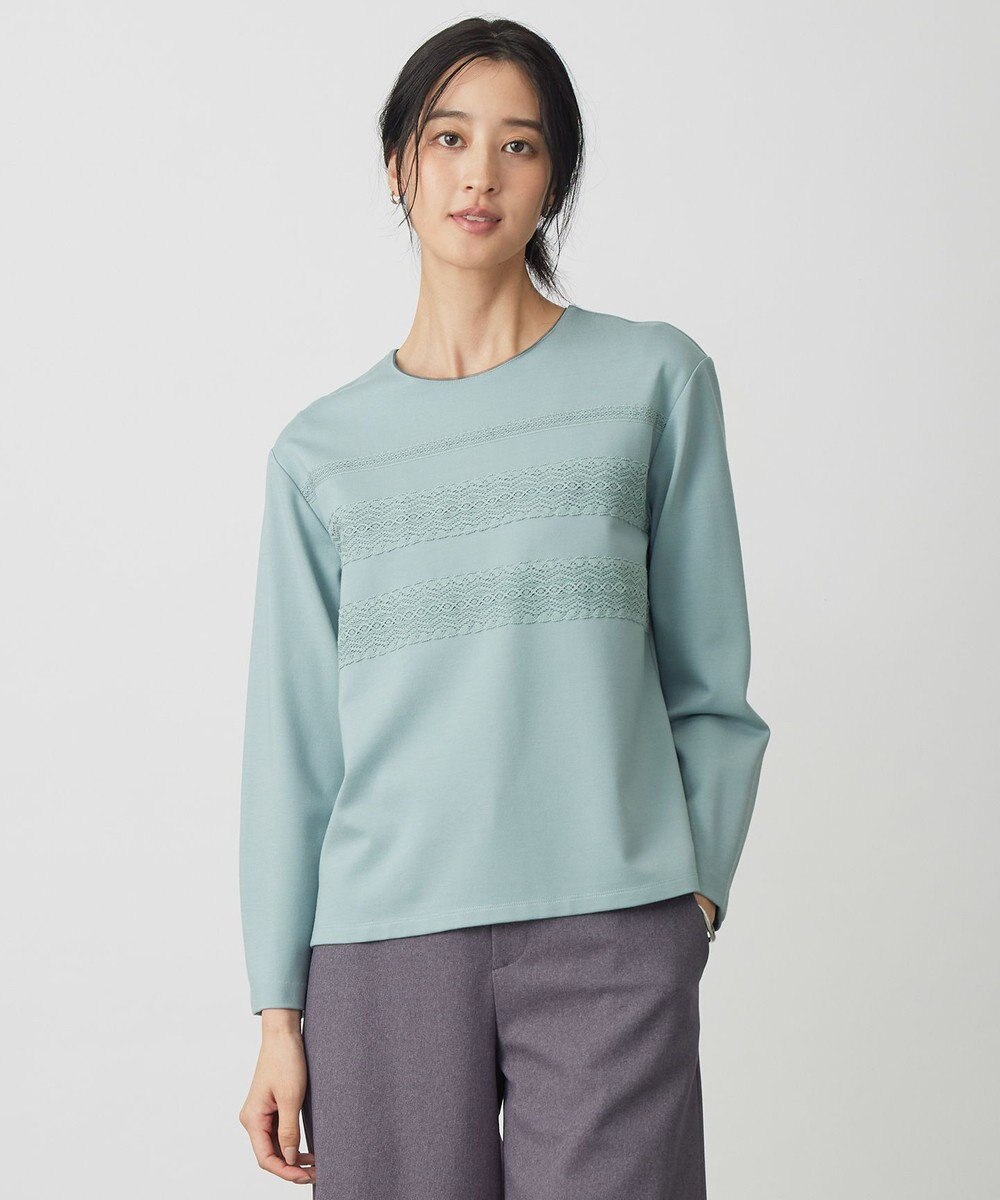 J.PRESS LADIES S アモーレポンチ レース カットソー 