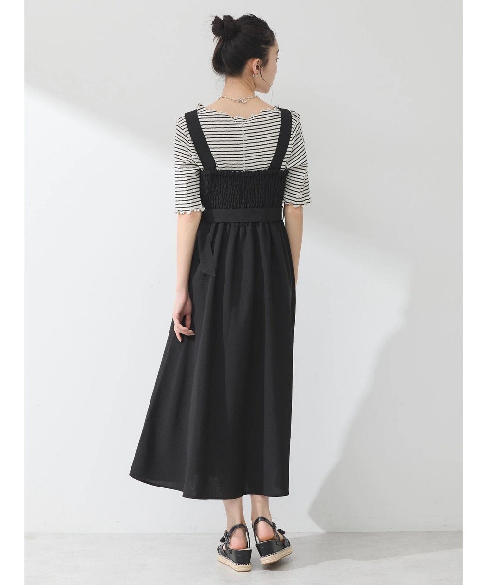 earth music&ecology ベルト付きパネルラインワンピース 