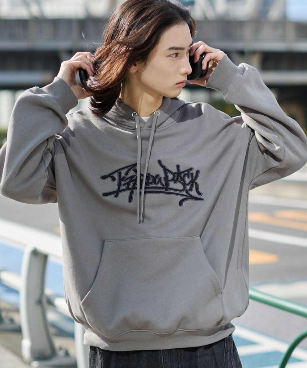 WEGO 【ユニセックス着用ITEM/SMLサイズ展開】グラフィックロゴプルパーカー 